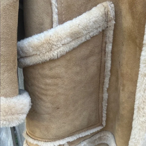 Vintage Sawyer of Napa Men's Tan Shearling Jacket Size 38 - Picture 8 of 16